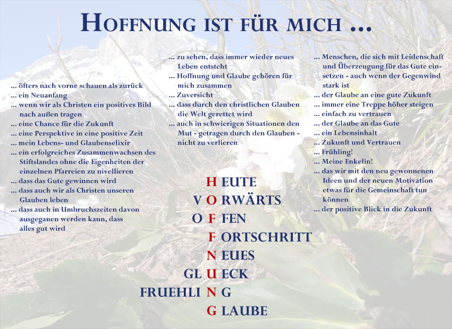 Hoffnung ist für mich ...