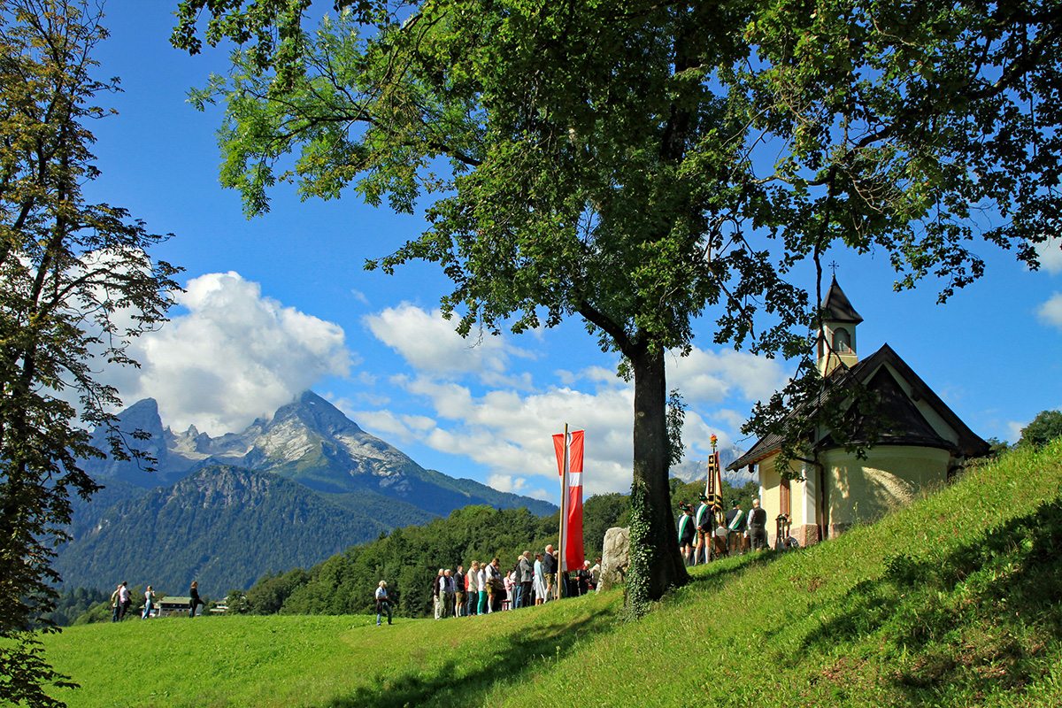 Blick auf die Weinleitenkapelle