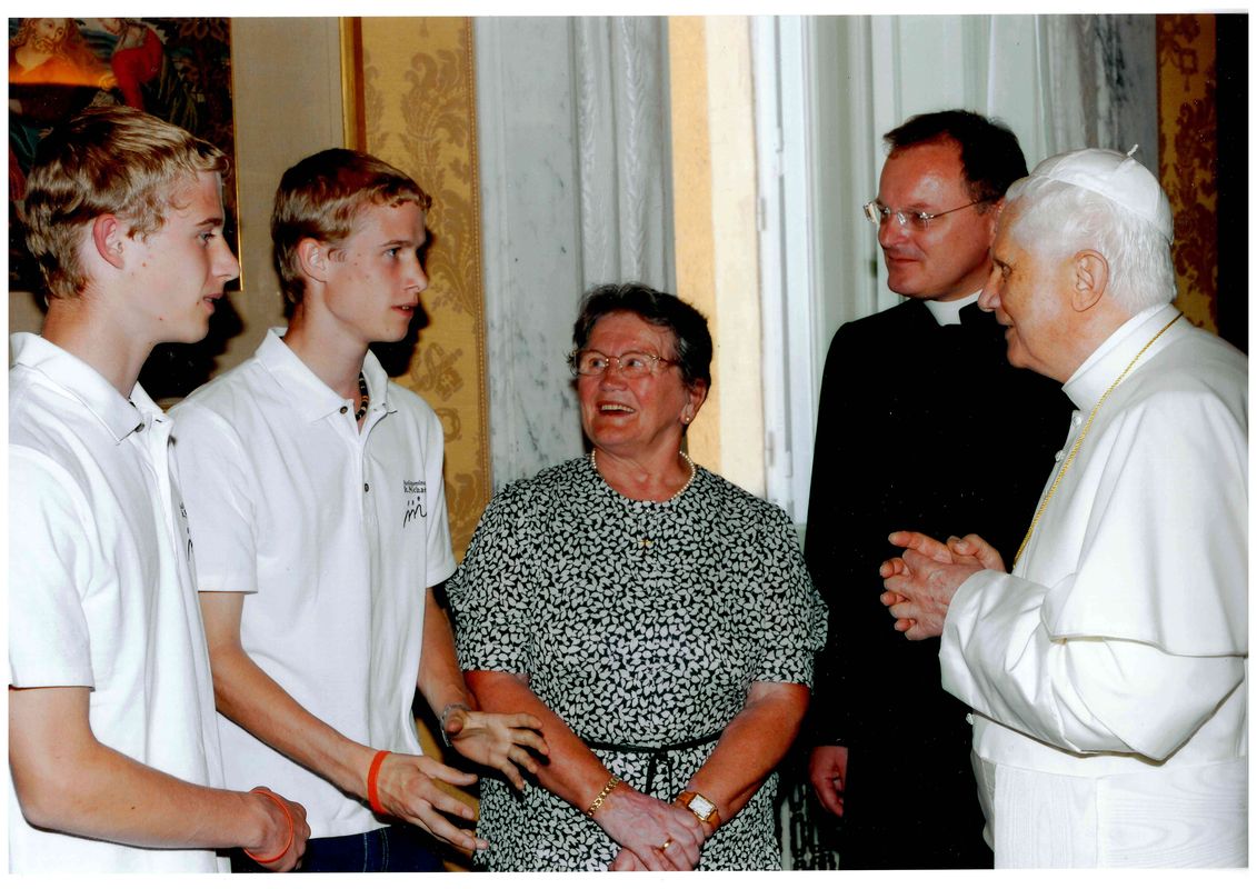 Im Gespräch mit Traunsteiner Seminaristen in Castelgandolfo