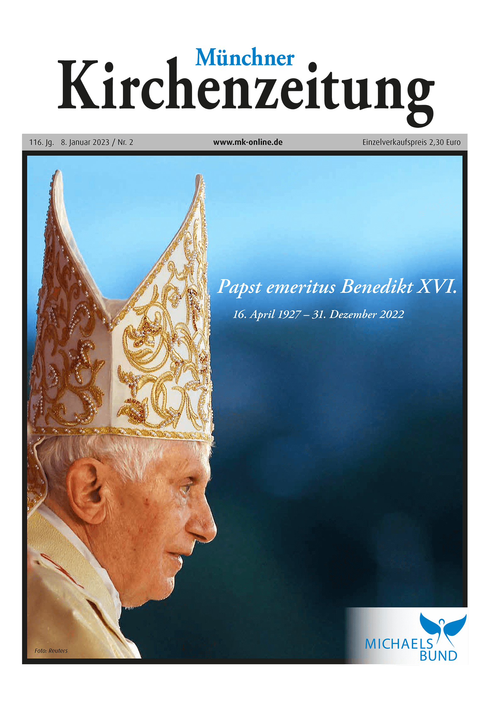 Titelbild der Münchner Kirchenzeitung vom 08. bis 15.01.2023