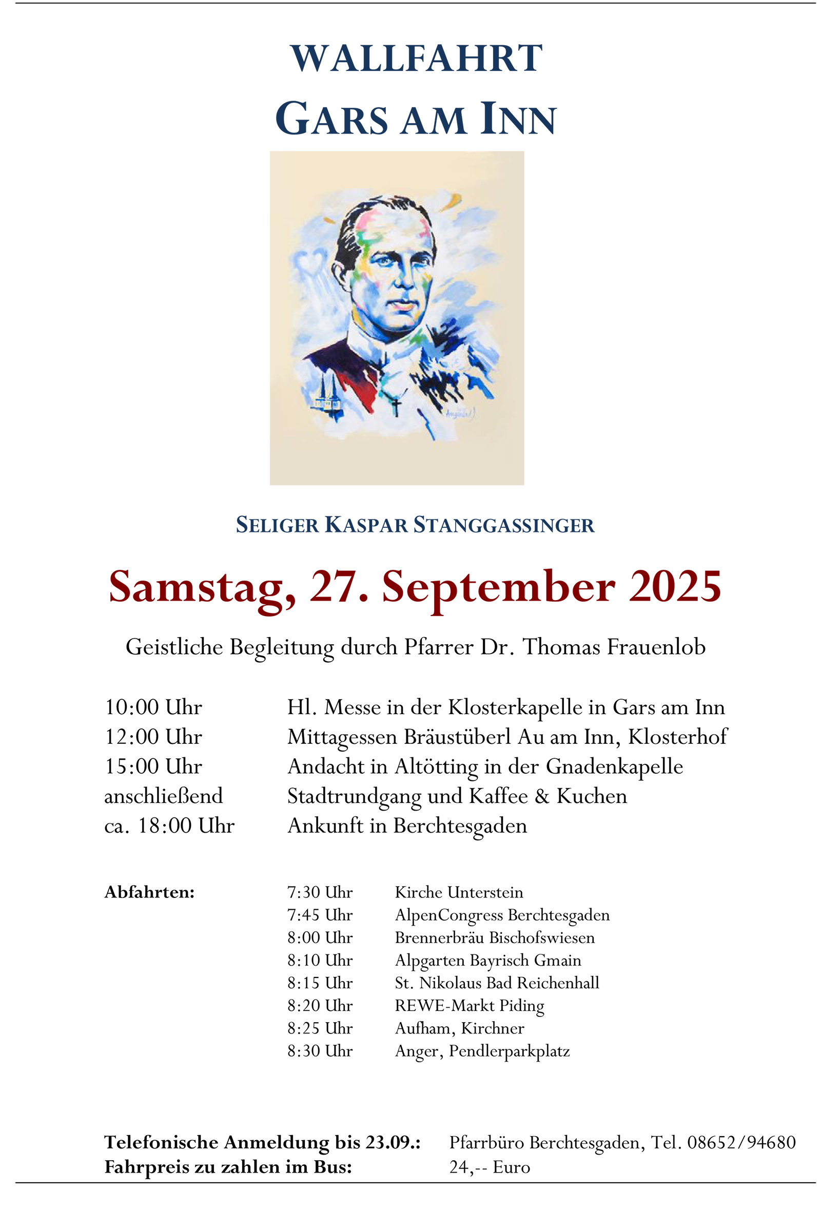 Wallfahrt nach Gars am Inn
