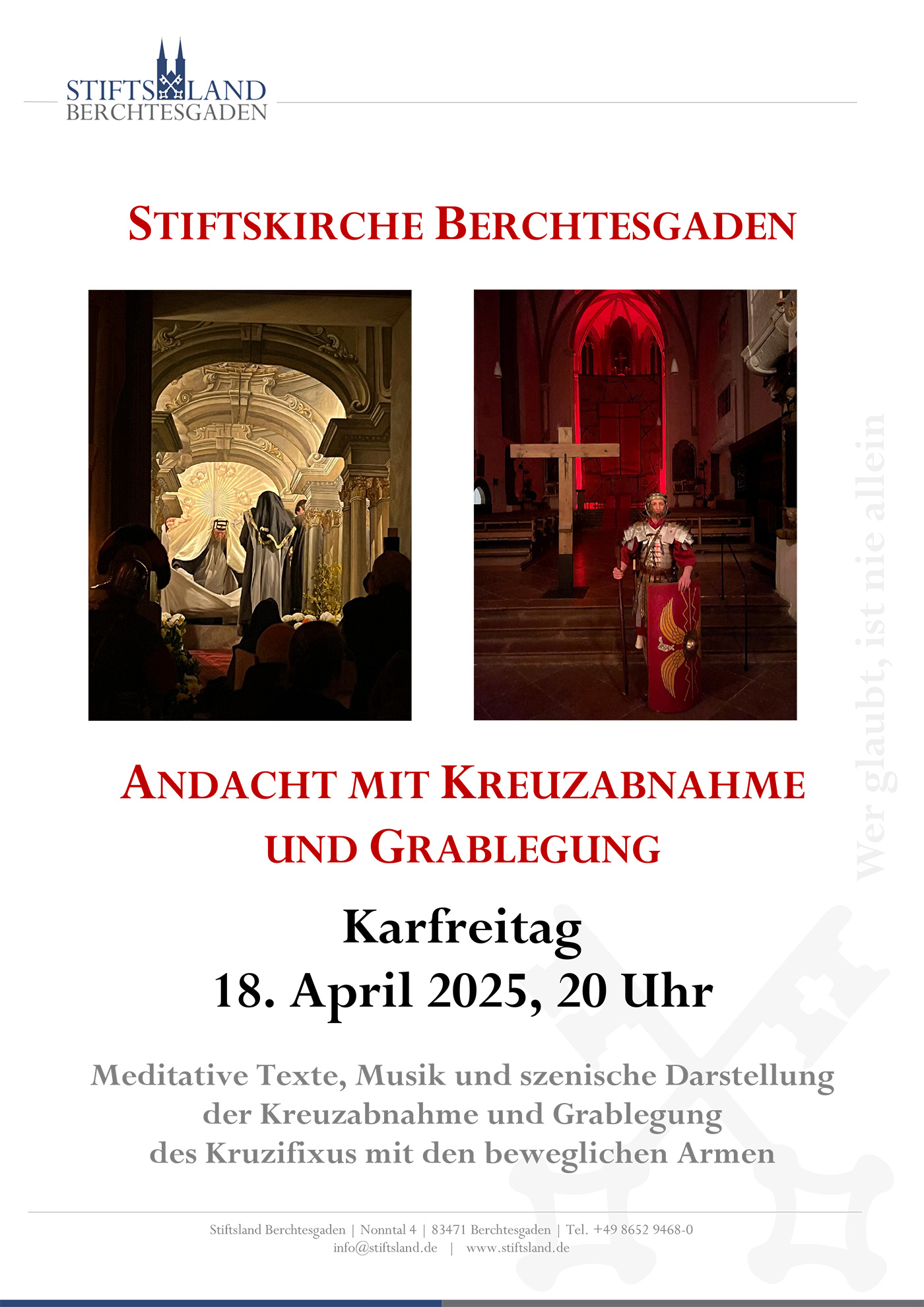 Andacht mit Kreuzabnahme und Grablegung
