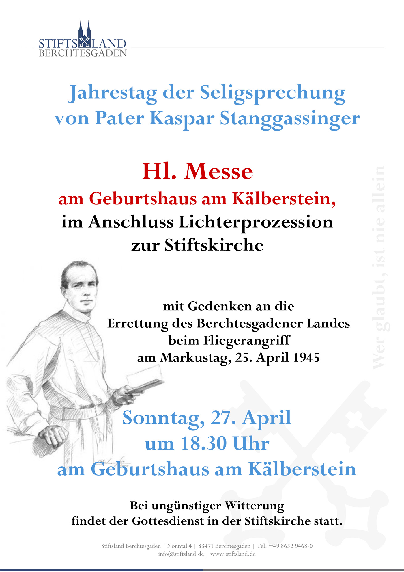 Hl. Messe zum Jahrestag der Seligsprechung