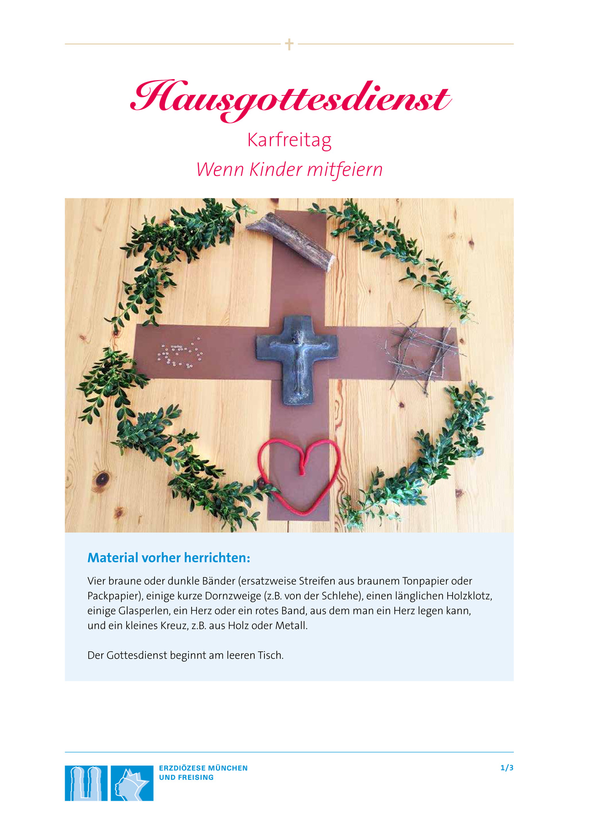 Familiengottesdienst Karfreitag